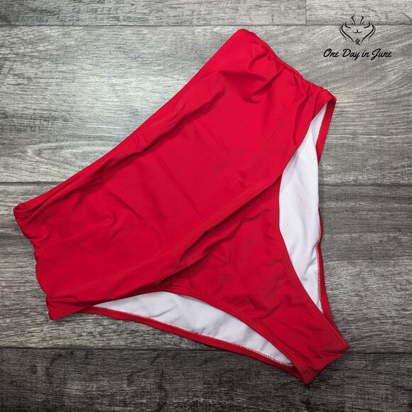 CharmLeaks High Waist Ruched Hip Bikini Bottom Size XL - Picture 1 of 3
